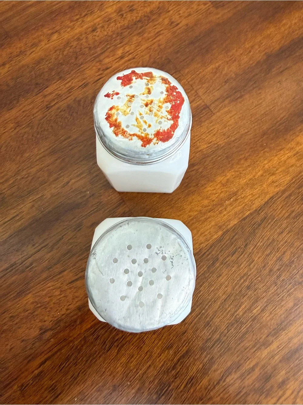 Vintage Milk glass Nautical Sail boat salt and pepper shakers USA